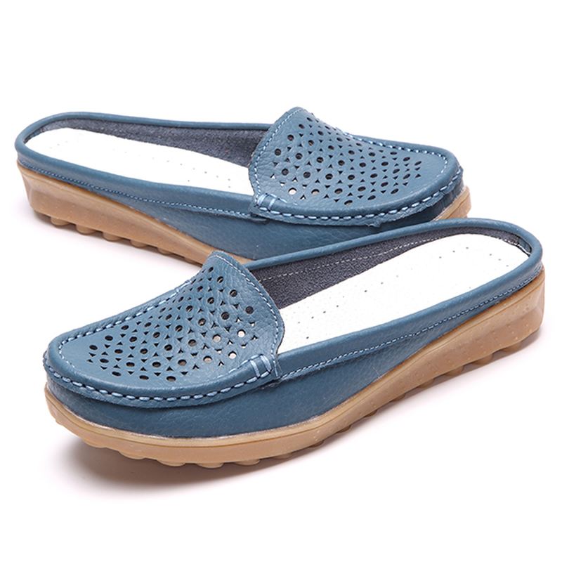 Soft Hollow Out Runde Toe Penny Loafers