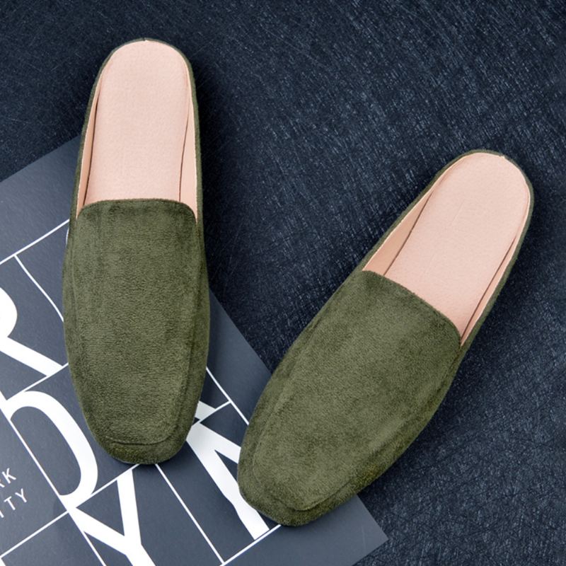 Stor Størrelse Pure Color Letvægts Casual Flats Loafers