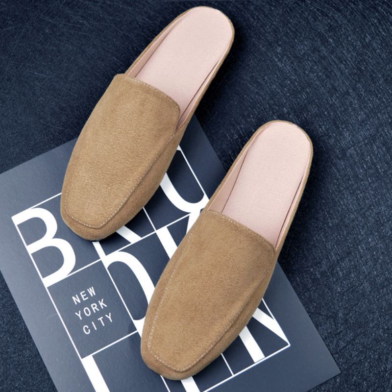 Stor Størrelse Pure Color Letvægts Casual Flats Loafers