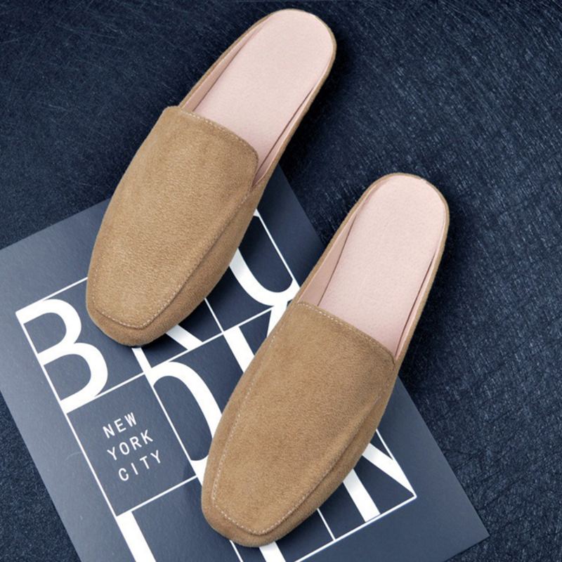 Stor Størrelse Pure Color Letvægts Casual Flats Loafers