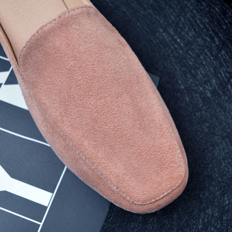 Stor Størrelse Pure Color Letvægts Casual Flats Loafers