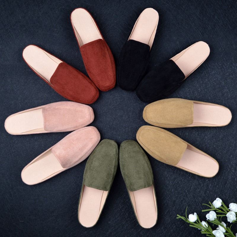 Stor Størrelse Pure Color Letvægts Casual Flats Loafers