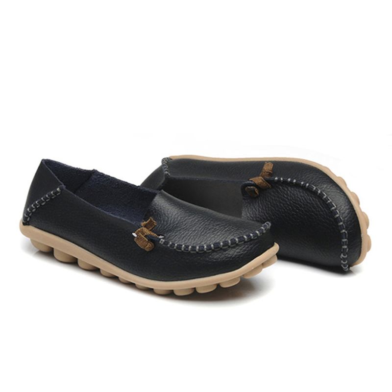 Us Størrelse 5-11 Sko Damer Flats Komfortabel Casual Udendørs Åndbar Slip On Flats Loafers Sko