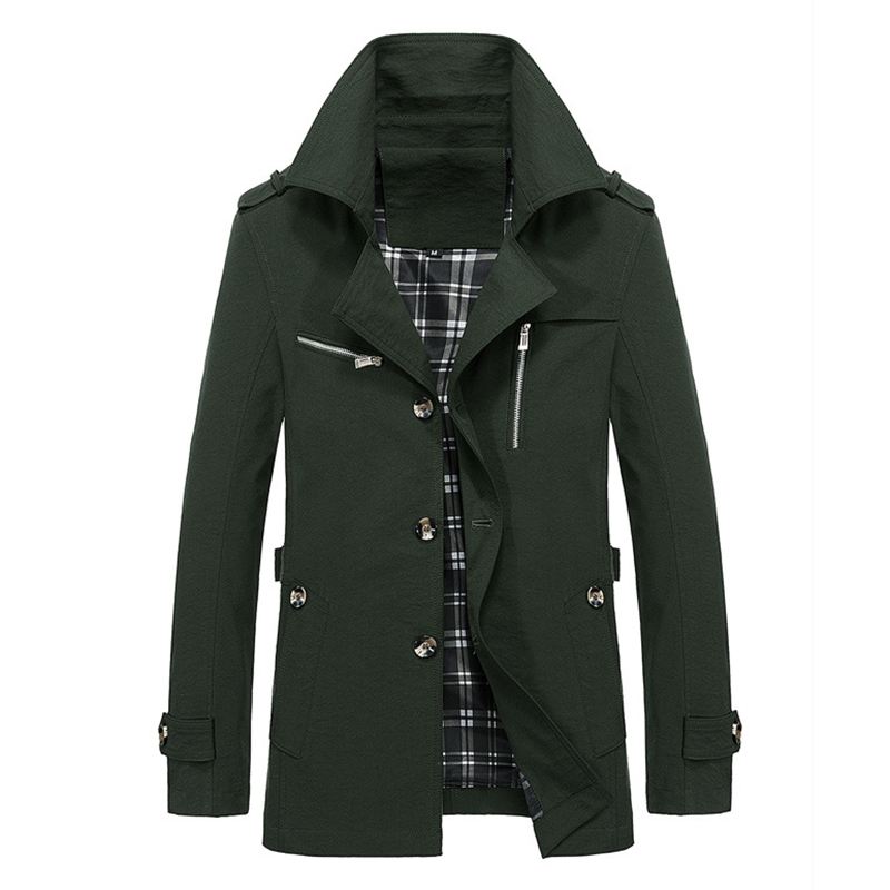 Casual Slanke Sorte Trenchcoats