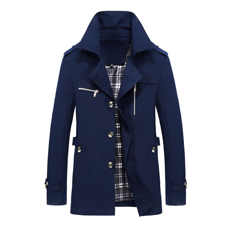 Casual Slanke Sorte Trenchcoats