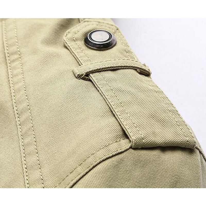 Herre Spring Autumn Stand Collar Multi Pocket Outdoor Jacket