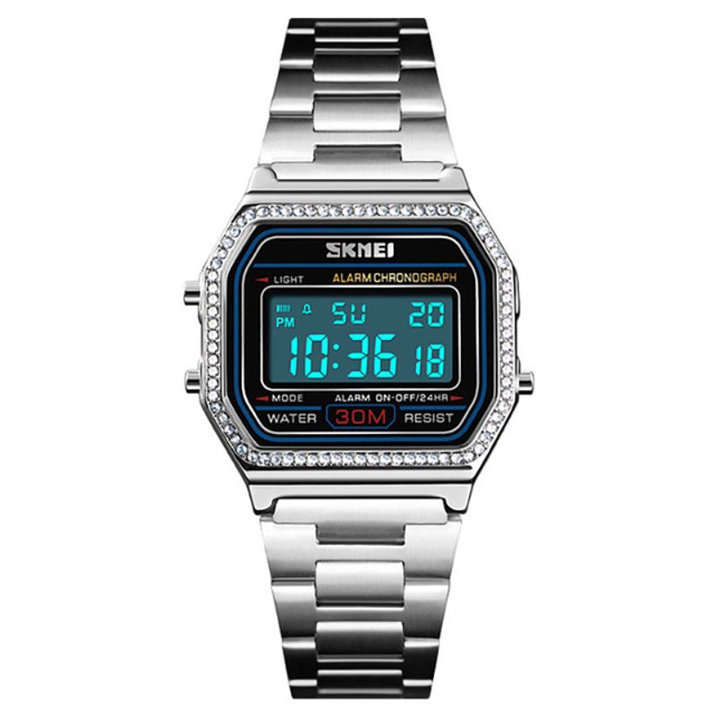 Casual Dameur 3atm Vandtæt El Light Week Display Mode Digital Watch