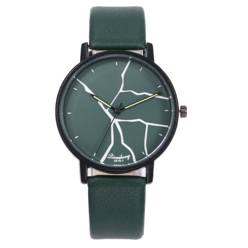 Creative Lightning Dial Farverigt Læderbånd Mode Kvinder Quartz Watch Armbånd