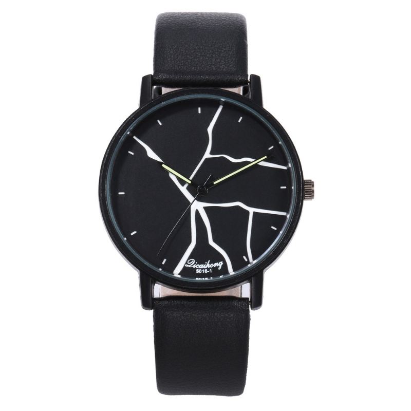 Creative Lightning Dial Farverigt Læderbånd Mode Kvinder Quartz Watch Armbånd