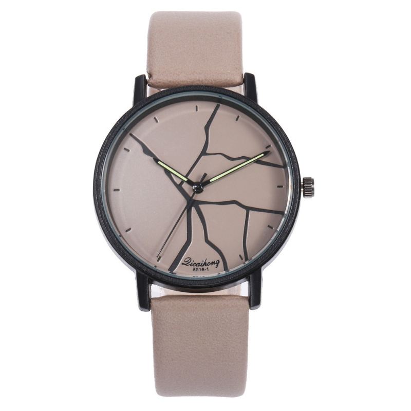 Creative Lightning Dial Farverigt Læderbånd Mode Kvinder Quartz Watch Armbånd