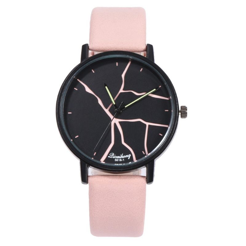 Creative Lightning Dial Farverigt Læderbånd Mode Kvinder Quartz Watch Armbånd