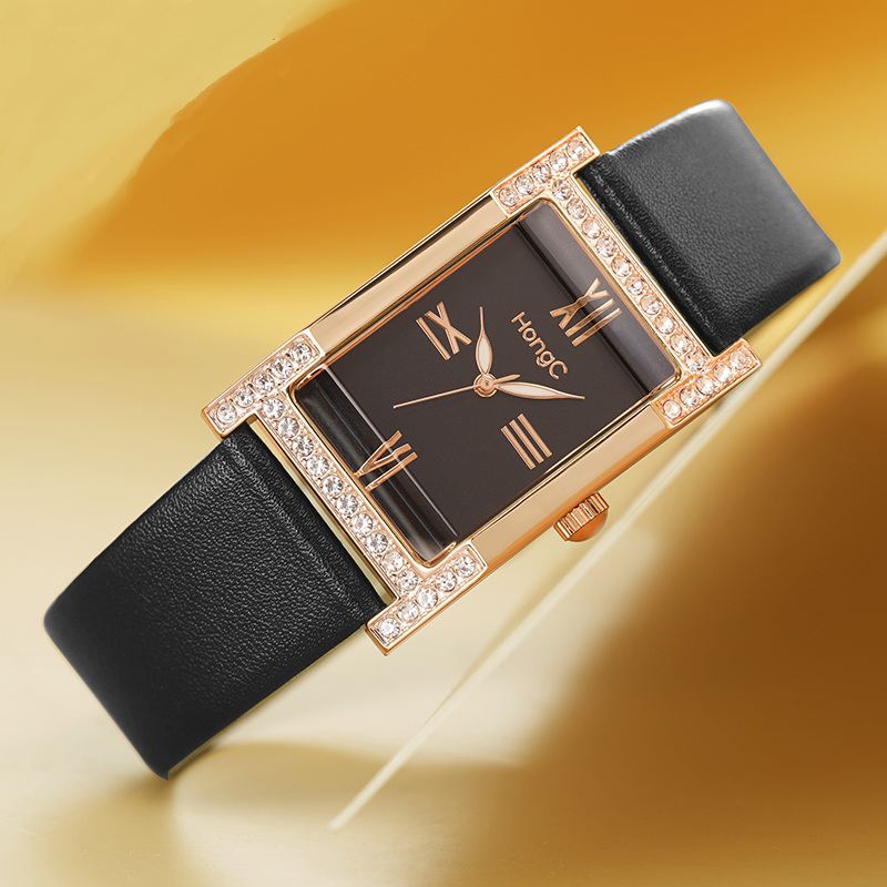 Mode Casual Elegant Rhinestone Dekoration Lysende Display Liv Vandtæt Kvinder Quartz Watch