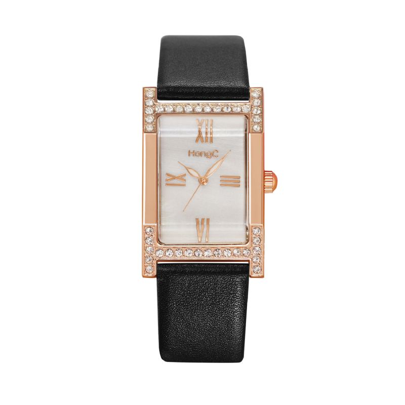 Mode Casual Elegant Rhinestone Dekoration Lysende Display Liv Vandtæt Kvinder Quartz Watch