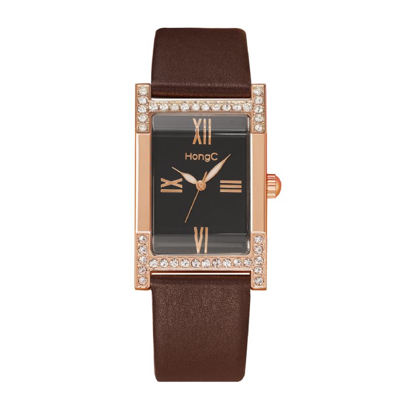 Mode Casual Elegant Rhinestone Dekoration Lysende Display Liv Vandtæt Kvinder Quartz Watch