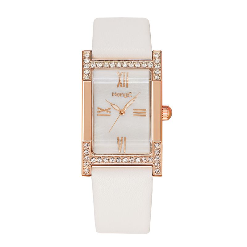 Mode Casual Elegant Rhinestone Dekoration Lysende Display Liv Vandtæt Kvinder Quartz Watch