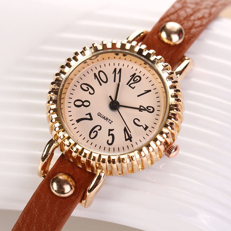 Mode Three Pearl Kvinder Watch Dame Dress Watch Armbånd Quartz Watch