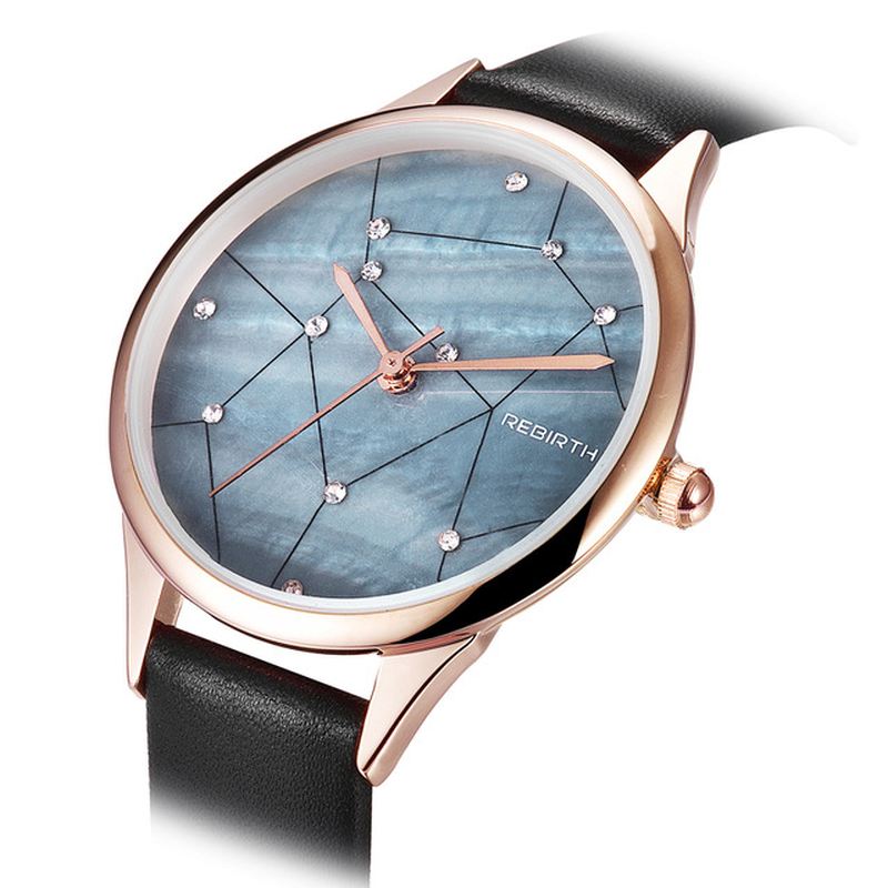 Starry Sky Kvinder Armbåndsur Rose Gold Case Quartz Watch