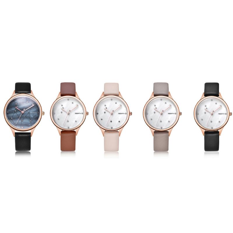 Starry Sky Kvinder Armbåndsur Rose Gold Case Quartz Watch