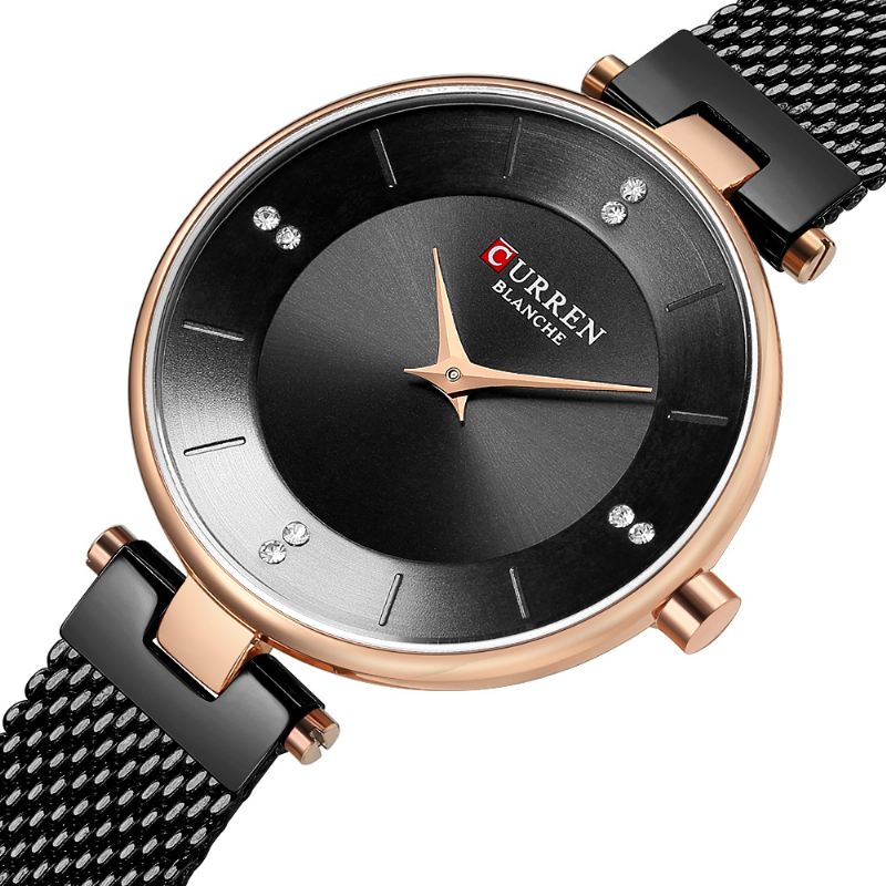 Ultra Tynd Urskive Elegant Design Dame Watch Fuldt Steel Quartz Watch