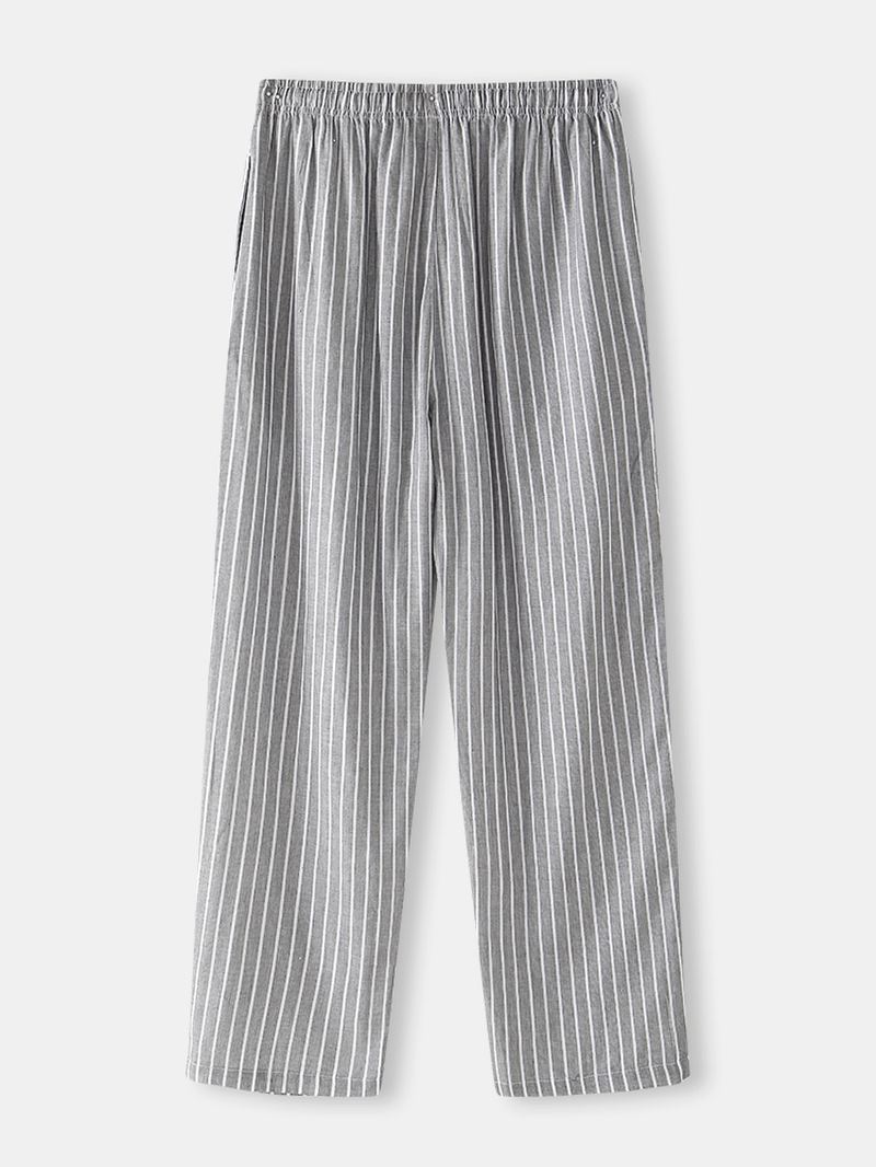 Herre Stripe Snøre Pocket Home Casual Pyjamas Bukser