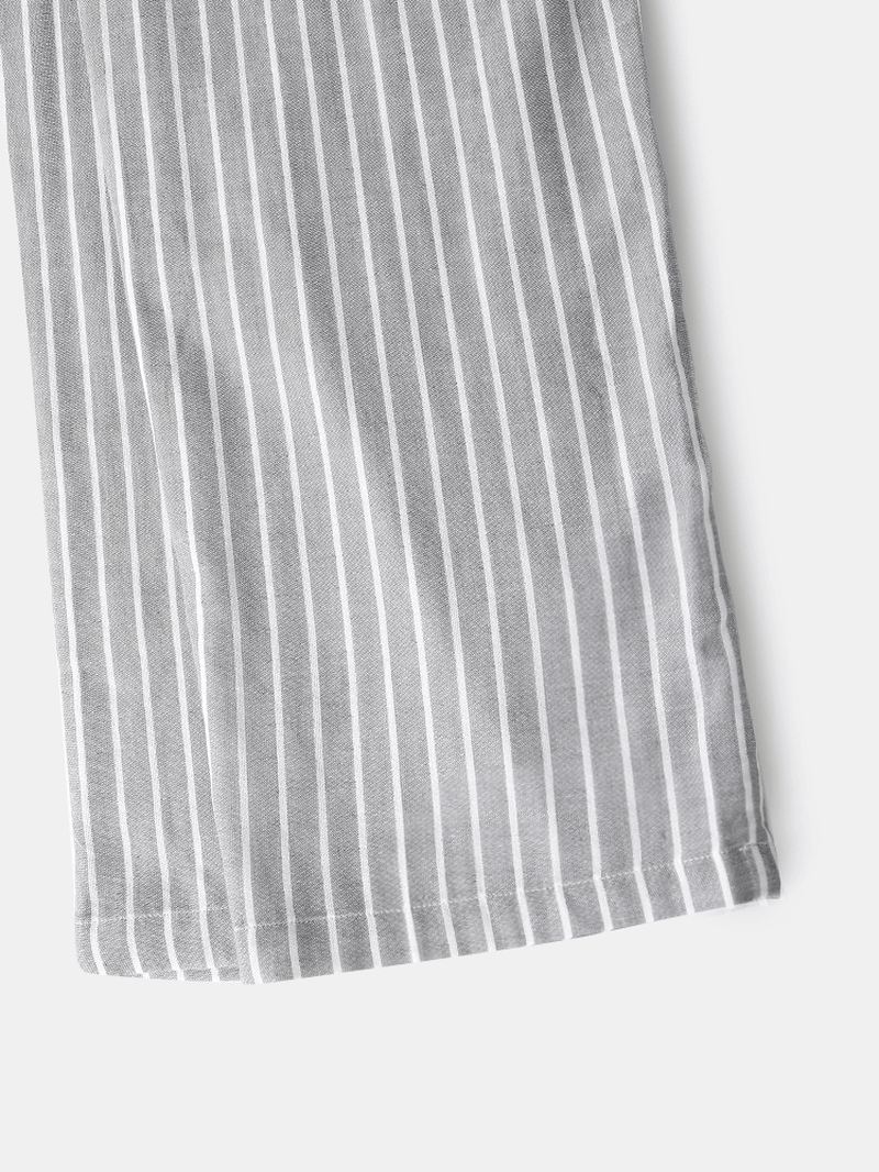 Herre Stripe Snøre Pocket Home Casual Pyjamas Bukser