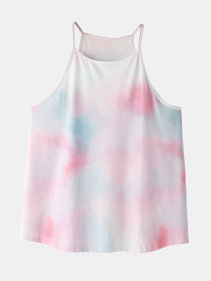 Kvinder Tie Dye Farverig Gradient Ærmeløs Casual Pyjamas Sæt