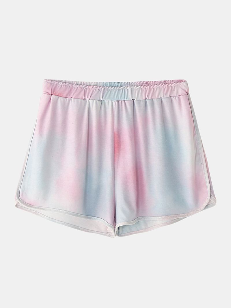 Kvinder Tie Dye Farverig Gradient Ærmeløs Casual Pyjamas Sæt