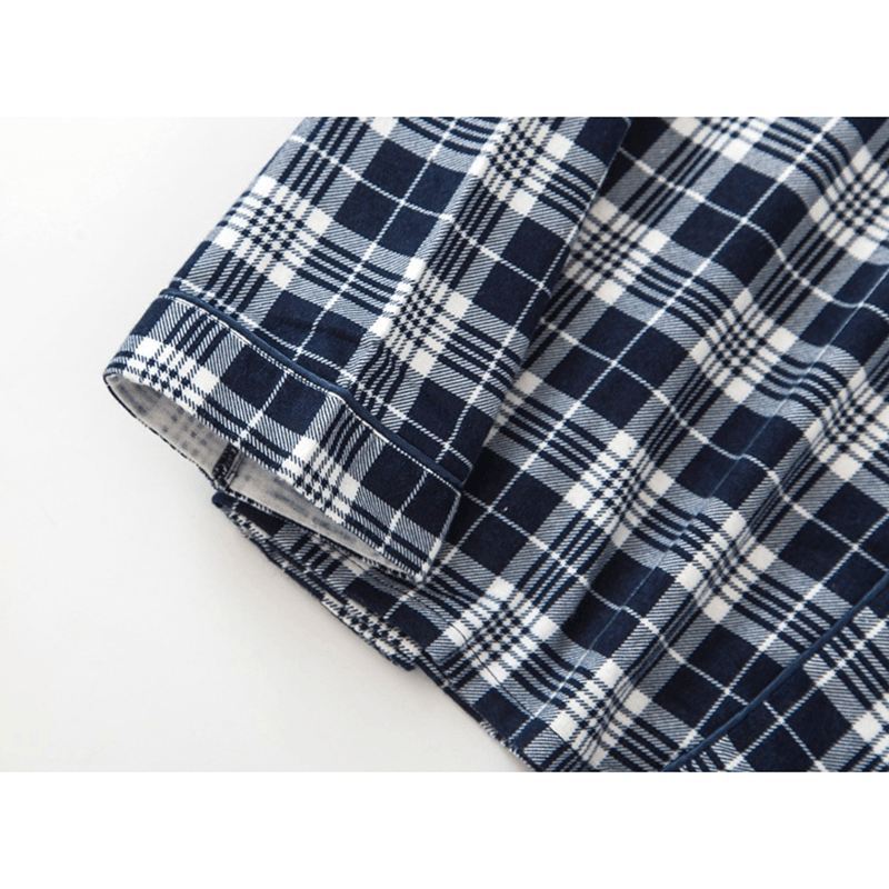 Plaid Bomuld Varm Pyjamas Sæt