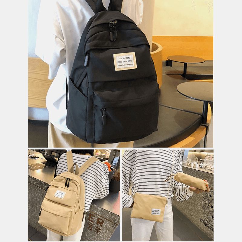 3 Stk Casual Rygsæk Skuldertaske Crossbody Taske Til Mænd Kvinder