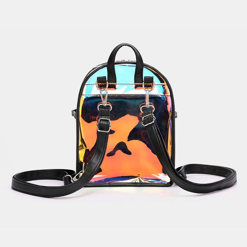 Kvinder 2 Stk Transparent Jelly Multi-carry Mini Rygsæk Crossbody Taske Håndtaske