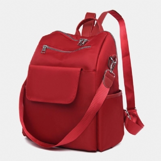 Kvinder Casual Oxford Stor Kapacitet Flap Pocket Convertible Strap Udendørs Rejse Crossbody Bag Rygsæk