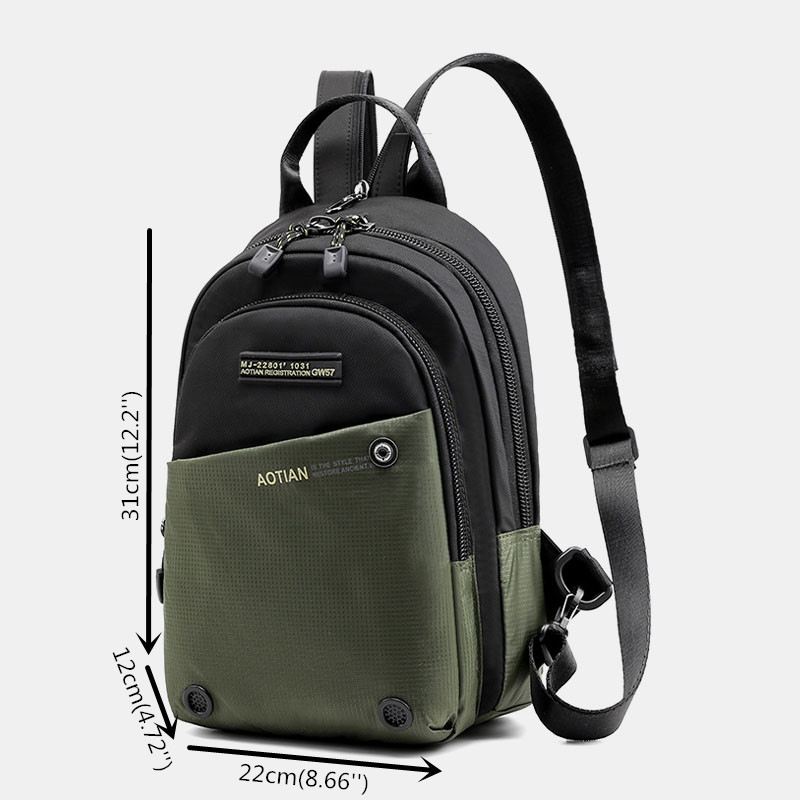 Mænd Multifunktionel Rygsæk Vandtæt Multi-carry Crossbody Bag Rygsæk