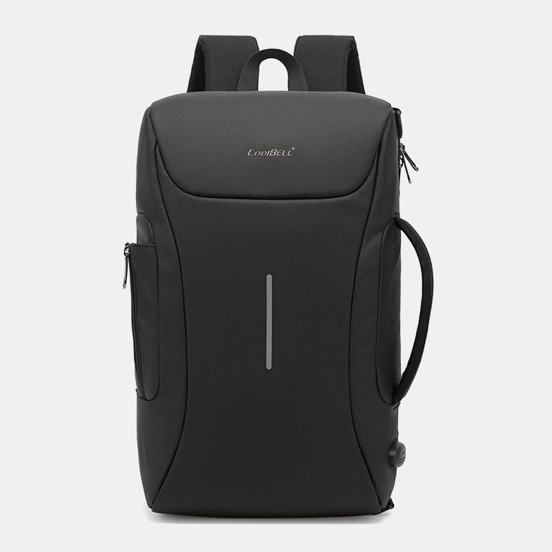 Mænd Oxford Usb-opladningsport Flere Rum Rygsæk Casual Vandtæt 15.6 Tommer Bærbar Taske Crossbody Skuldertasker