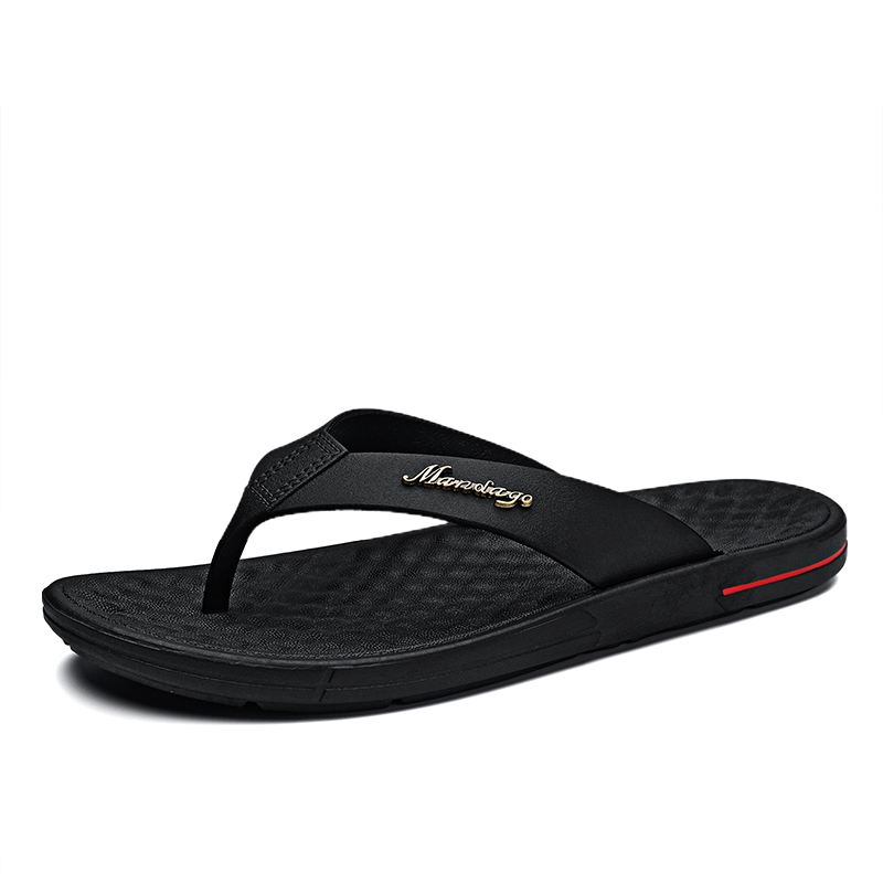 Mænd Åndbar Blød Bund Solid Skridsikker Beach Flip Flops Casual Hjemmesko