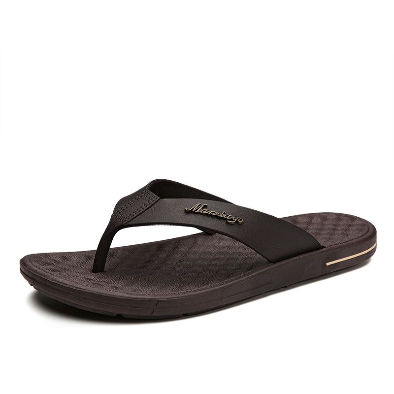 Mænd Åndbar Blød Bund Solid Skridsikker Beach Flip Flops Casual Hjemmesko