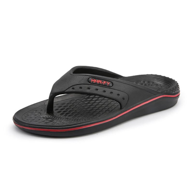 Mænd Åndbar Letvægts Blød Bund Solid Beach Flip Flops Casual Hjemmesko