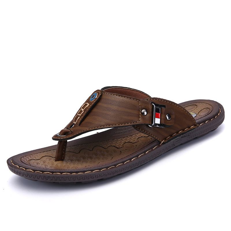 Mænd Blød Sål Skridsikre Solide Flip Flops Casual Hjemmesko