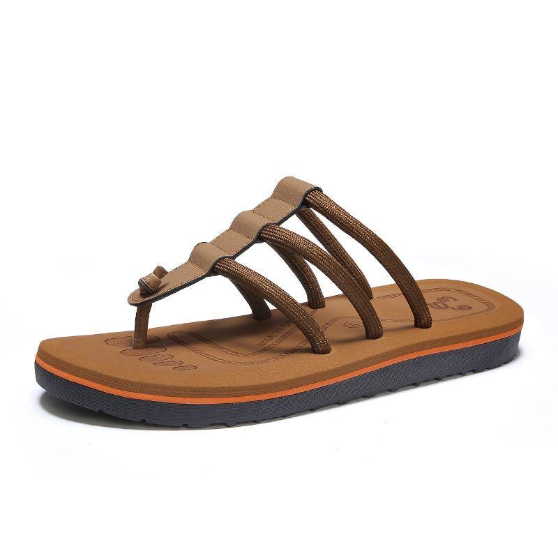 Mænd Microfiber Blød Bund Non Slip Clip Toe Casual Beach Hjemmesko