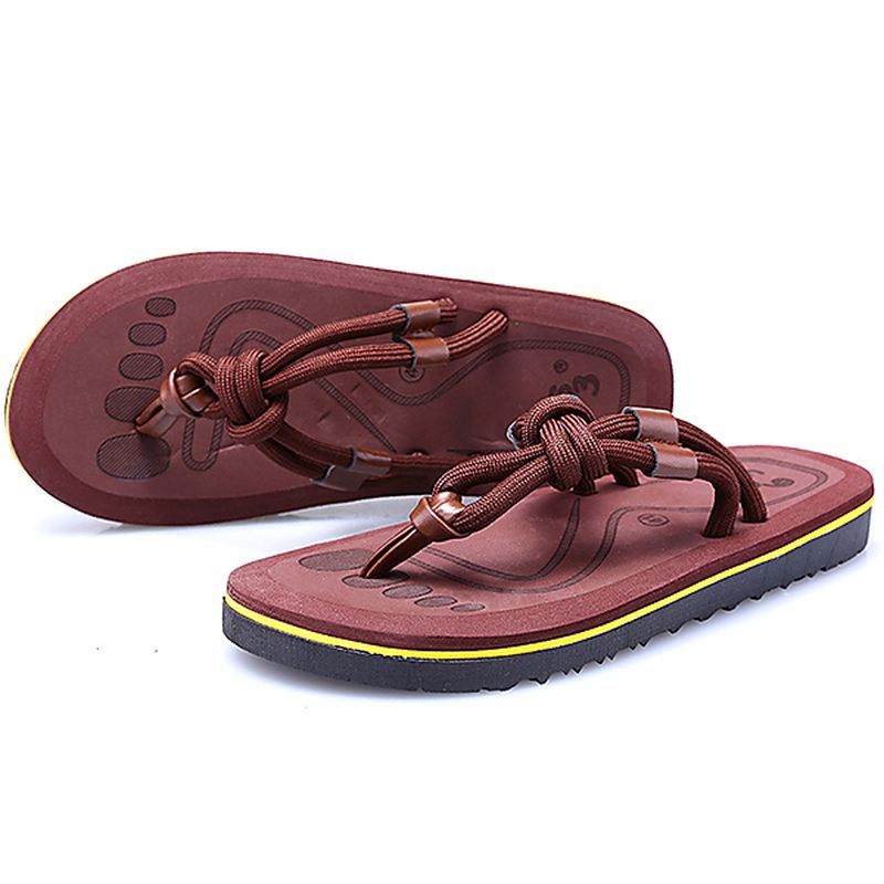 Mænd Soft Sole Clip Toe Slippers Sommer Strandsko