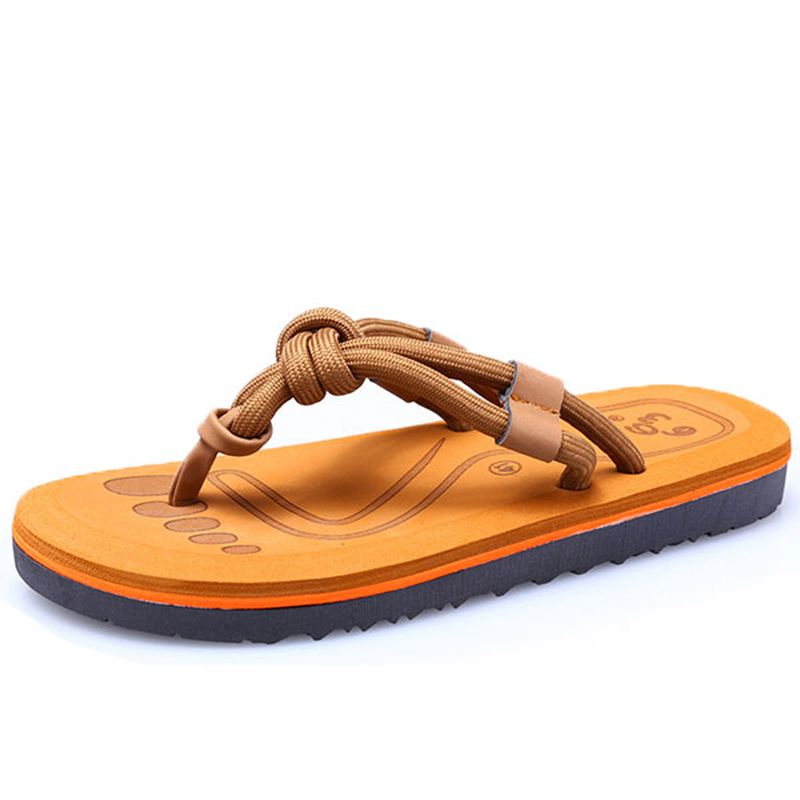 Mænd Soft Sole Clip Toe Slippers Sommer Strandsko