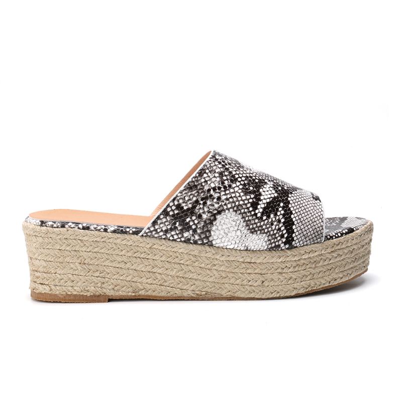 Serpentine Soft Komfortable Runde Toe Wedge Hjemmesko