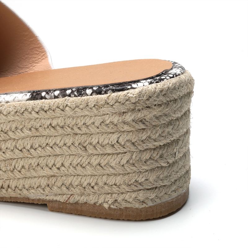 Serpentine Soft Komfortable Runde Toe Wedge Hjemmesko