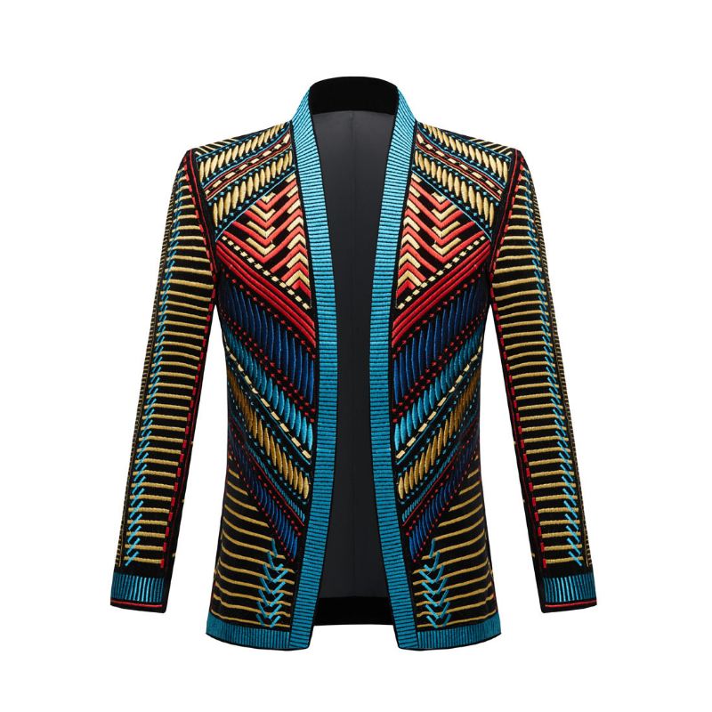 Herre Blazer Singer Stage Performance Kostume