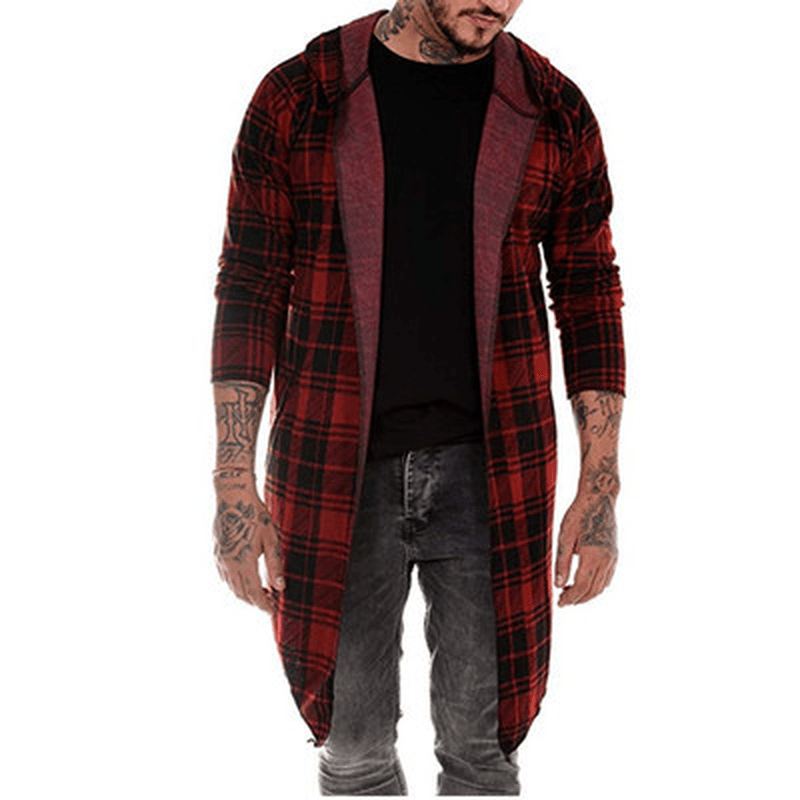 Mænds Casual Plaid Farve Matchende Mænds Casual Sweater