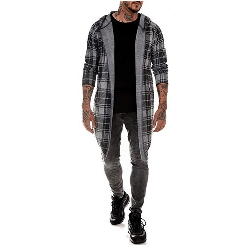 Mænds Casual Plaid Farve Matchende Mænds Casual Sweater