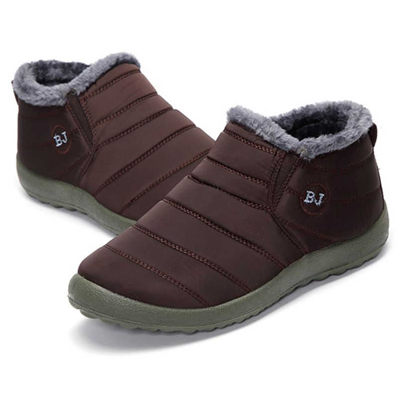 Bj Shoes Warm Wool Foring Flad Ankel Snestøvler Til Kvinder