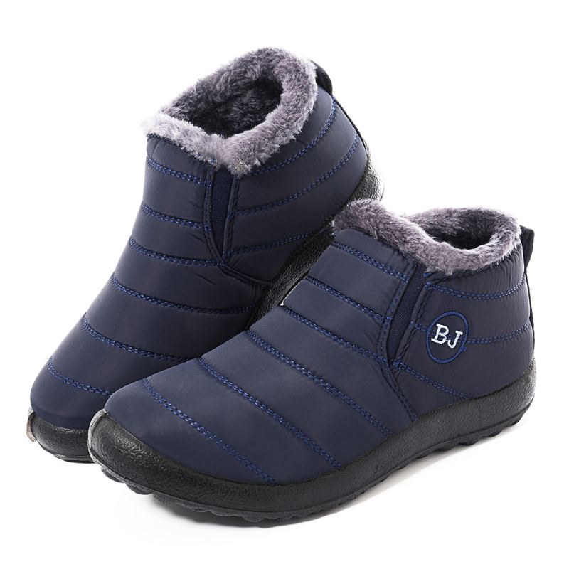 Bj Shoes Warm Wool Foring Flad Ankel Snestøvler Til Kvinder