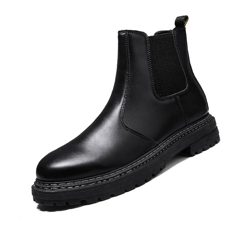 Mænd Syning Elastikbånd Pure Color Brief Casual Chelsea Boots