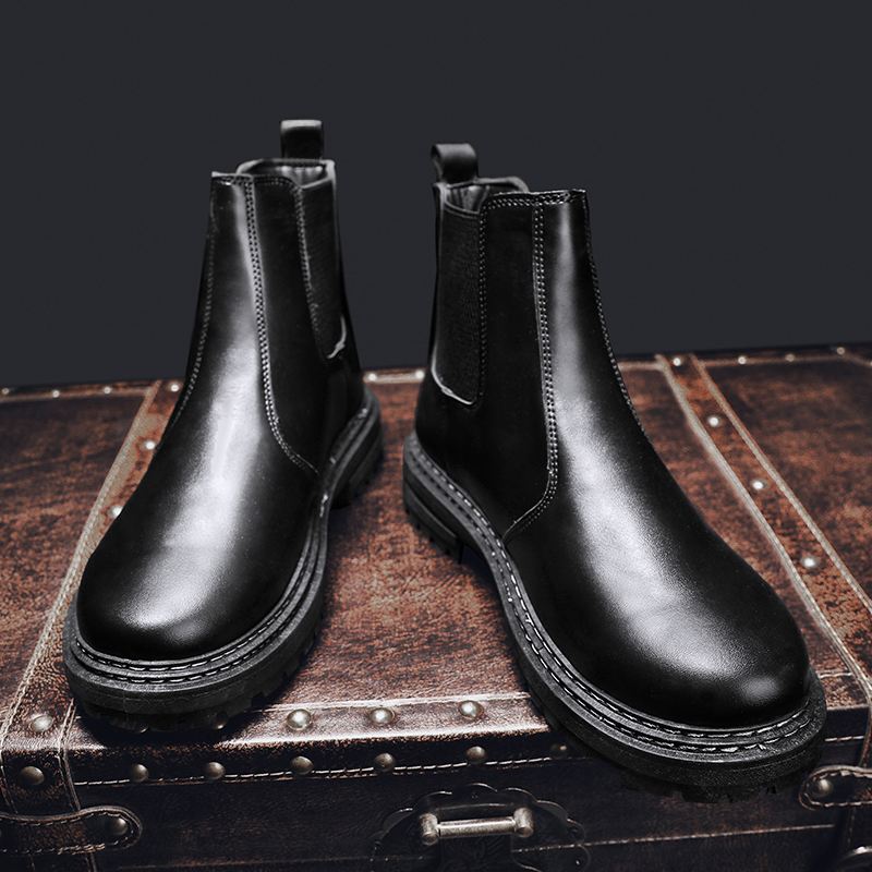 Mænd Syning Elastikbånd Pure Color Brief Casual Chelsea Boots