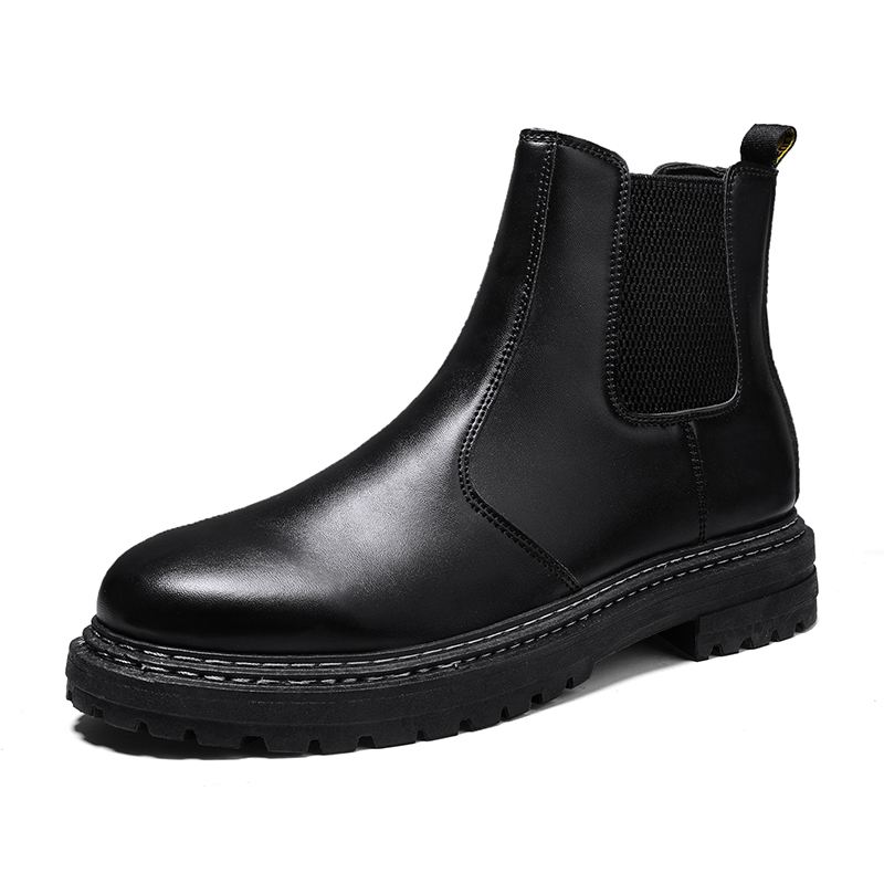 Mænd Syning Elastikbånd Pure Color Brief Casual Chelsea Boots